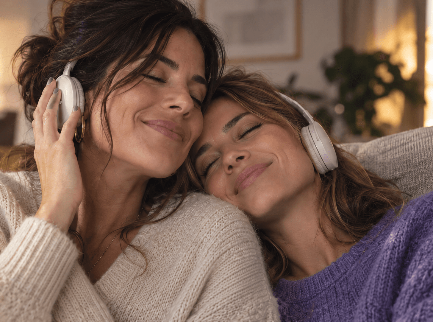 Two women sharing a listening moment, illustrative scene